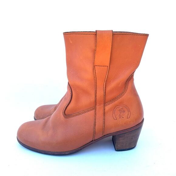 La Botte Gardiane Handmade Leather Ankle Boots French Heritage Western 38 Camel - Picture 7 of 13